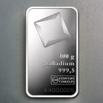 Palladiumbarren 100g Valcambi